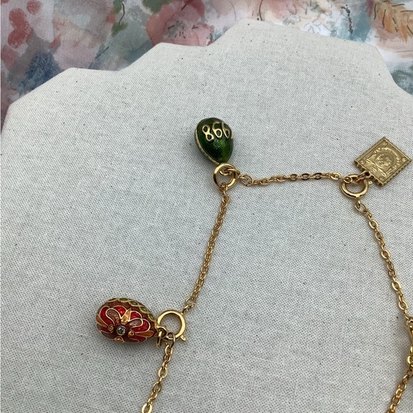 Joan Rivers Gold And  Multicolor Charms Egg Charms Lot Of 8 - Picture 4 of 5